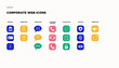 © Adobe - Corporate web icons, business symbols, modern flat design, colorful graphics, 20 icons
