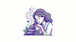© s. herman wahyudi - A serene woman relaxes at spa enjoying hot stone therapy treatment
