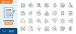 © Cetacons - Examining Line Editable Icons set. Contain icons related to survey, test, inspection, analysis, and more. Editable stroke. Vector illustration