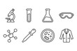 © Passatic - Collection of scientific laboratory equipment icons for research and discovery