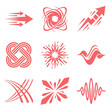 © Wagiman Studio - Coral Abstract Motion Graphics Icons Set: Speed, Energy, Data, Sound Waves, Innovation
