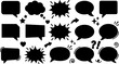 © MDIMRAN - Collection of assorted black comic style dialogue bubbles and symbols