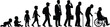 © MstAfchana - Human life cycle evolution silhouettes, male aging process from baby to old age, growing man timeline, wheelchair disability icon