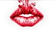 © asmi - Red Lipstick Kiss Beauty Portrait Closeup.