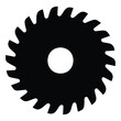 © MdSaddam - Circular saw blade icon vector illustration, sharp disc with teeth used for cutting materials