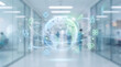 © dhiyaulhaq - Integrated healthcare system hologram showing digital hospital network and medical service connectivity ecosystem