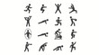 © matahari - Collection of Exercise and Fitness Icons Representing Various Physical Activities