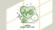© Parvin - World patient safety day green heart with medical cross and house