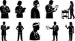 © zisun - Medical Professional Silhouettes and Doctor Nurse Avatar Vector Set