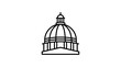 © penyok - Classic line art icon of government capitol dome.