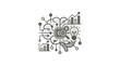 © Marimas - Complex AI system icon with lightbulb and circuitry.