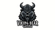 © Wit - Viking bear head with horned helmet.