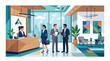 © Fadli - vector iluustration of Professionals in office