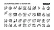© Innovation Galary - Business launch product and go to market strategy icons set business growth and success concept  marketing and finance symbols