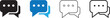 © a2z_stock - Speech bubble message icon Light blue black chat bubble icon Chatting and messaging logo with dots. Vector isolated flat illustration,