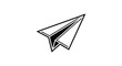 © Vector shop - Paper airplane depiction in a black and white silhouette style isolated on a white background silhouette plane folded