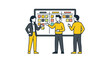 © anang - Business team collaborating on a project task management board