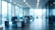 © Masque - Digital data security network featuring glowing shield and padlock icons in a modern office.