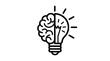 © ydsgn.co - Brain and light bulb combination logo symbolizes creative idea generation