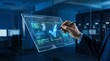 © Evando Zhafran - Digital System Validation Hand confirms testing success on futuristic screen with checkmark, symbolizing quality assurance and technological progress in IT