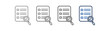 © mujahadah  - Evaluation outline icon set featuring a magnifying glass and document design