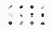 © Rahul - Flat vector icons collection showcasing diverse sports equipment and fitness symbols for energetic branding