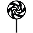 © MST MAJADA - Vector silhouette of swirl lollipop illustration isolated on white background, icon, graphic.