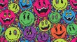 © Abar - Colorful Smiley Faces Emotions Pattern.