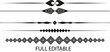 © Designs - Editable tribal patterns, black geometric borders, vector ornamental lines, full customizable designs