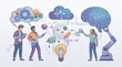 © Short World  - People collaborating with creative ideas and technology