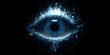 © wenwei - Starry eyes composed of blue aurora-like shimmering particles