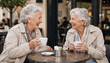 © Korsak78de - Happy senior women enjoying coffee together at outdoor cafe