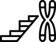 © fisfre - Chromosome and Stairs Icon: Genetic Science, Evolution, Progress, DNA Research