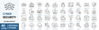 © Ruslan Ivantsov - Set of 40 outline icons for Cybersecurity Linear icon collection. Editable stroke. Vector illustration.