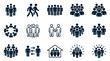 © Ajeng - Diverse Crowd Icons: People, Groups, Community, Teamwork, Society, Unity, Network