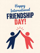 © GOPALCHANDRO - Happy international friendship day greeting card with high five illustration