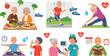 © Eko Sutrisno - Celebrating International Day of Older Persons with active seniors enjoying a healthy elderly lifestyle, focusing