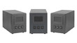 © Jelizaveta - Studio monitor audio speakers layout shown from three different angles.