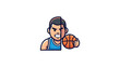 © Pandamint - A dynamic illustrated basketball player character mascot for sports branding a-16