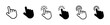 © Design Thinker - Hand click cursor icon set isolated on transparent background.