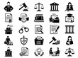 © Raffi - Law and Justice Icons Set: Legal System, Court, Business, and Justice Concepts