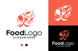 © hustle - Dynamic Food Logo Concept Featuring Abstract Spoon and Fork with Fresh Splash Elements for Restaurant Branding, Culinary Business, Catering Service, Cafe, and Organic Food Industry Identity