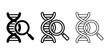 © MD - DNA analysis icon silhouette vector outline and line art