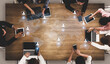 © InfiniteFlow - Concept of a global workforce and remote team collaboration. This international network represents professional human resources and social community connections across the world. Fermion