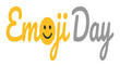 © Adam - Emoji icon integrated into the text for Emoji Day highlights the modern way we communicate emotions through digital symbols and colorful icons.