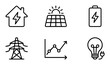 © Junayed - Clean Energy Icons: Solar Power, Battery Storage, Electricity Grid, Lightbulb, House