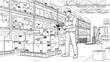 © Kapilbiswas - Warehouse clerk scanning shipping box for labour day order with warehouse