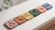 © Helen - Set of 3d accessibility icons representing disability inclusion and universal design on a modern textured surface for digital interface navigation
