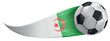© doom.ko - Algeria flag with soccer ball with speed effect. Symbol element