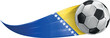 © doom.ko - bosnia and herzegovina flag with soccer ball with speed effect. Vector illustration